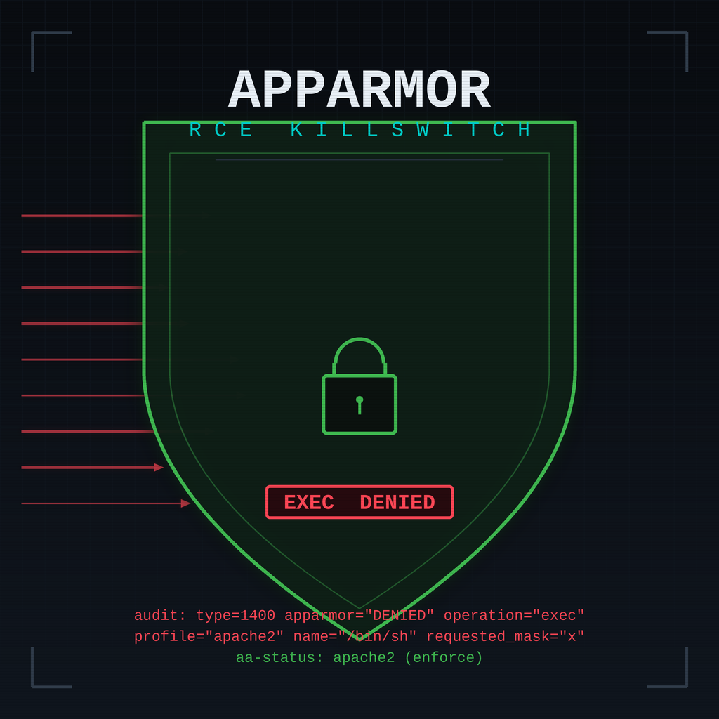AppArmor as an RCE Killswitch: A Blue-Team Defense Validation