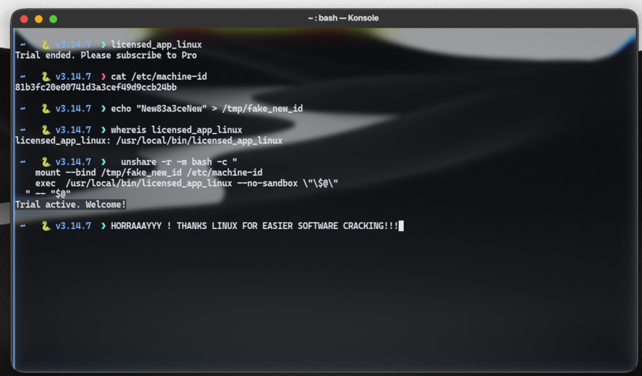 Linux Third-Party Desktop Software Trial Bypass Vulnerability