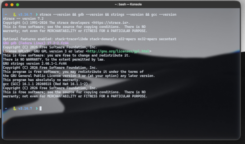Dependency check — validated installed tools before testing licensed_app_linux